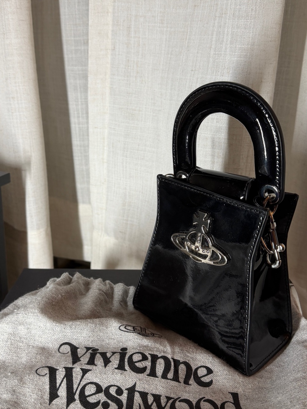 Vivienne Westwood Mini Top-Handle Orb Bag 🖤 dust bag included